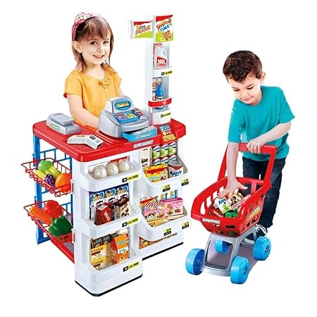 Tinny Toys Supermarket Kit for Kids, Super Market Set Toy