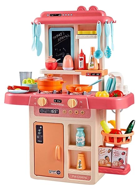 Tinny Toys  Kitchen Set for Kids 42 PCS Battery Oprated Pretend Play Kitchen Toy Set