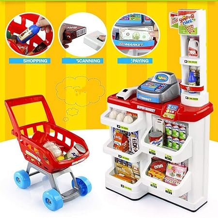 Tinny Toys Supermarket Kit for Kids, Super Market Set Toy