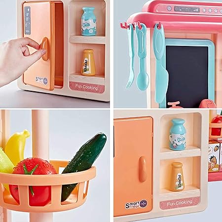 Tinny Toys  Kitchen Set for Kids 42 PCS Battery Oprated Pretend Play Kitchen Toy Set