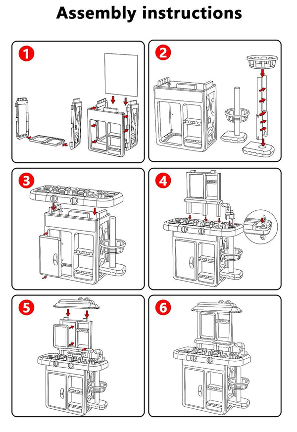 Tinny Toys  Kitchen Set for Kids 42 PCS Battery Oprated Pretend Play Kitchen Toy Set